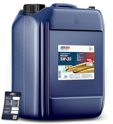 EUROLUB 1x 20l Motoröl 5W30 WIV ECO SAE Motorenöl 20 Liter + 1x Ölwechselanhänger