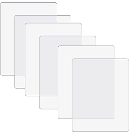 OTCRAFT 6 Stück/3 Paar Standard-Schneidepads für Stanzmaschine; transparente Polycarbonat-Kunststoff-Schneideplatten, Schneidpads, Stanzplatten, 22,5 x 15,5 x 0,3 cm