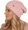 Alur Mütze Damen Beanie Wintermütze Strickmütze - Warme Elastisch Elegant Winter Mütze EKO - Weiches Garn Stilvoll Universell Warm (Rosa)