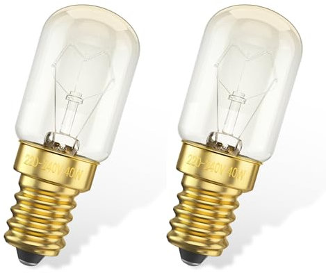 DoRight E14 Oven Pygmy Bulb 42W, SES E14 Dimmable Oven Lamp 300°C Heat Resistant 2700K Warm White 220V 240V Compatible with Neff/Bosch/AEG/Smeg/Zanussi Oven,Microwaves Salt Lamp (2-Pack)