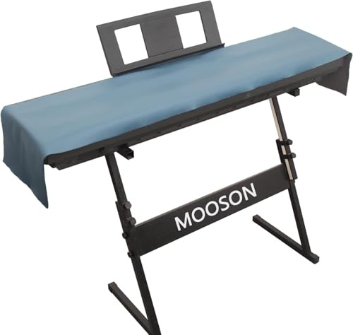 Mooson Tastatur-Piano-Abdeckung, Staubschutz, leicht, luxuriös, weiche und hochwertige Oberfläche, verdickende elektronische Orgelabdeckung, Tastatur-Update-Abdeckung (blau)