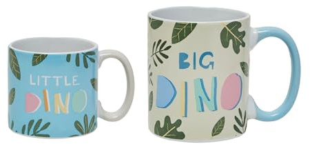 Chichi Set di due tazze con dinosauro grande e piccolo
