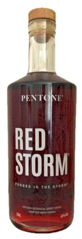 PENTONE | RED STORM | Artisan Botanical Vodka | Premium Naturally Flavoured Vodka Crafted with Red Fruits and Botanicals, Vegan Friendly and No Added Sugar, 40% ABV, 70cl / 700ml
