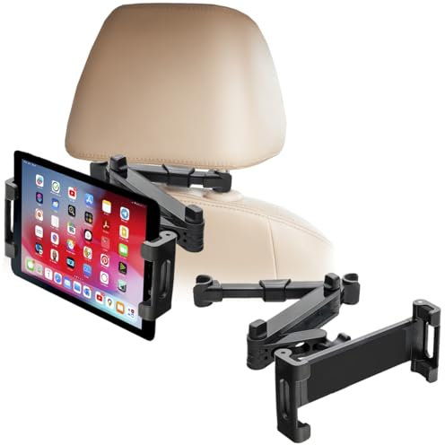 ONKATER. Soporte Tablet Coche Reposacabezas. Soporte Tableta Coche Soporte Universal Ajustable, Soporte Compatible con iPad, iPhone, Galaxy Tab, Huawei Mediapad, Smartphones, videoconsolas, eReader.