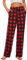 AMYTIS LINGERIE Damen Pyjamahose mit Taschen Loungehose Schlafanzughose Freizeithose Bequeme Weiche Schlafhose,kariert 01,M