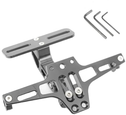 CNC Motorcycle Aluminum Registration Plate Holder Universal Adjustable Autocycle License Bracket Frame Plates License Plate Frame