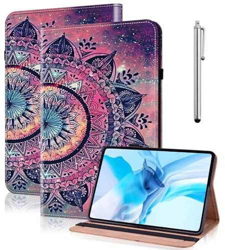 TUOLISG Case for Samsung Galaxy Tab S5e 10.5 inch 2019 (SM-T720/SM-T725),PU Leather Flip Cover with Stand Functional Card Slot and Elasticized Closure,Mandala