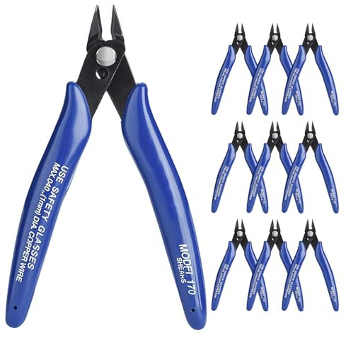 Vegena Tagliafili: 10 Pezzi Mini Tagliafili di Durevole, Tagliafili di Precisione, per Modellismo e Creazione di Gioielli (Blu)