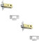 Hotooldo 2 Pcs 50mm Forked Mortice Latch, Stainless Steel Door Latch,Mute Door Sprung Latch, with Stainless Steel Panel