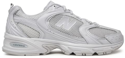 New Balance U530TBA Herren Sneaker 44 EU | Retro-Design in Pearl Grey | Atmungsaktiv, Leicht, Komfortable ABZORB-Dämpfung, Vielseitig Kombinierbar