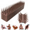 10 Set Taubenabwehr Spikes,3M Taubenschreck für Balkon,Taubenabwehr Spikes Kunststoff für Balkon, Außenzaun und Dach, Taubenschutz, Vogelschreck, Halten Sie Katzen, Hunde und Vögel Fern
