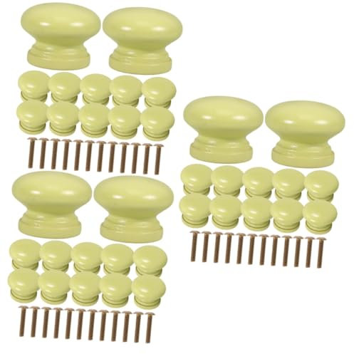 SOLUSTRE 3 Sätze Schubladengriff Aus Holz Monitor Digital Griffe Kabelmanagement Kabelorganisator Kabel-organizer-tasche Sperren Gipfel Netzkabel Aufhänger Haken Light Green 12 Stück * 3