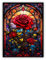 QIUQI Diamant Painting Bilder, Diamond Painting Rose, Diamond Painting Set für Erwachsene und Kinder, DIY Diamant Malerei Bilder für Home Wall Décor Geschenk 30×30 cm