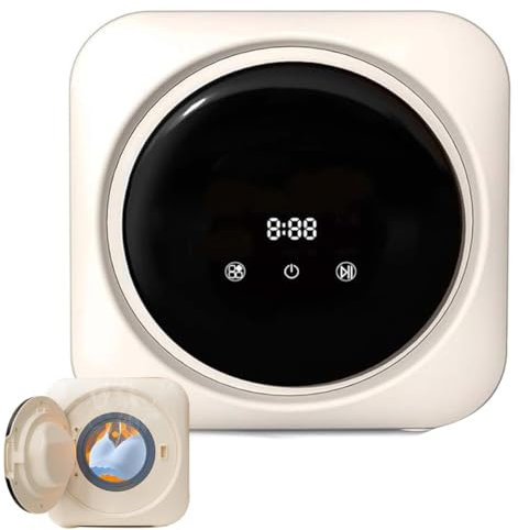 Mini lavatrice e asciugatrice portatile 2 in 1, mini lavatrice da parete da 3,5 l con pannello di controllo LCD, lavatrice a cestello anteriore completamente automatica, capacità di lavaggio 0,3 kg(Wa