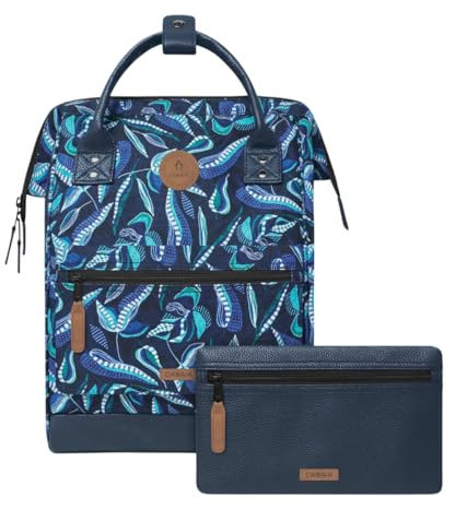 CABAIA - Sac à Dos Adventurer Fontainebleau - Medium 18L - Déperlant - Compartiment Ordinateur Portable 13-2 Poches - Certifié Vegan - Sac Voyage, Affaires, École pour Homme et Femme - Bleu