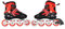 Inline-Skates, Rollschuhe, Schlittschuhe, Inline-Skates mit verstellbarer Taille, für Kinder, Jugendliche, Erwachsene, Anfänger (Rot, M)