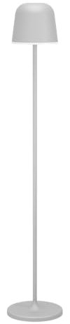 EGLO LED Akku Stehlampe Mannera-L, kabellose Standleuchte touch dimmbar, Lampe Wohnzimmer aus Metall in Grau, Lampe für außen und innen, IP54