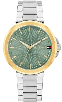Tommy Hilfiger Three Hand Quartz Movement Watch for Women with Silver or Gold Stainless Steel Bracelet