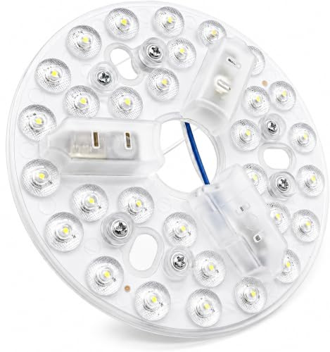 VoltCozy Kit de Recambio Luz LED 15W para Ventilador de Techo 5.3 | Panel Redondo 3CCT 6500 4200 3000K con Memoria, Base de Aluminio 85–265V, Repuesto Universal para Modernizar Lámparas y Venti