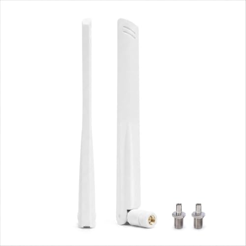 2 Stück 18dBi Signalverstärker, Omnidirektionale Antenne 5G LTE High Gain 4G LTE WLAN-Antenne SMA Stecker 600-6000MHz kompatibel LTE-Router WiFi Booster USB Adapter Smart Home FPV Kameramonitor IoT