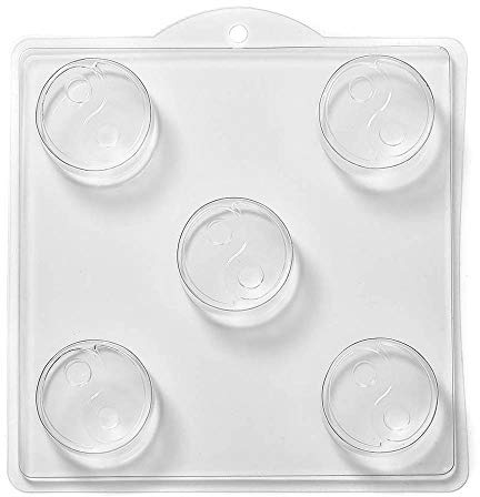 World Of Moulds 5 Mulden Yin & Yang Seife/Badebomben Form M139 x 5