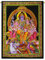 Sophia Art Indische Pailletten, Baumwolle, God of Wisdom & Reichtum, Ganesha/Shiva-Familie, Wandteppich, 76 x 107 cm