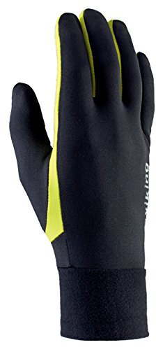 VIKING Runaway Multifunktions-Handschuhe für Damen und Herren – mit Touchscreen-Telefonsystem – ideal für Langlauf, Radfahren – Runaway, Schwarz/Neon Vt, 9