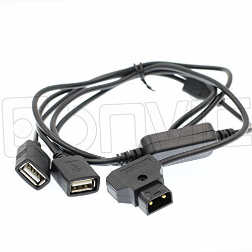 Eonvic Adapter-Netzkabel mit D-Tap auf USB, 5 V, 2 A, Gleichstrom, für iPhone, iPad, Samsung, Sony - Handy, Tablet, andere Geräte