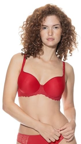 Mey Damen Spacer BH mit Spitze Serie Amorous | Bügel-BH mit innovativem 3D-Material, grafische Spitze am Unterbrustband, Zierträger, dreifacher Haken-Ösen-Verschluss
