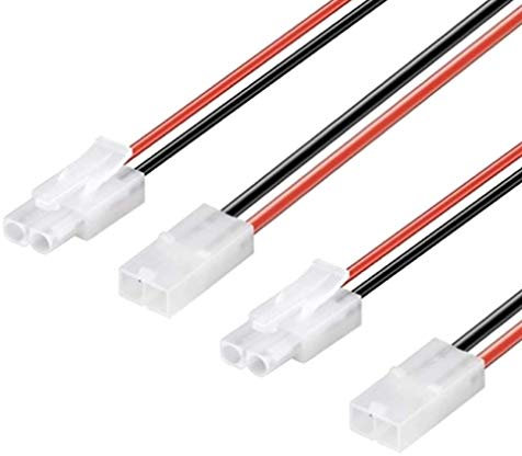 2 Paar (4 Stück) Premium Nylon Japan 13,5mm Steckverbinder Stecker Male Female Buchse inkl. 30cm 16AWG Kabel für Lipo Akku Adapterkabel Kupplung kompatibel zu Tamiya RC LED Lipo Akku Modellbau