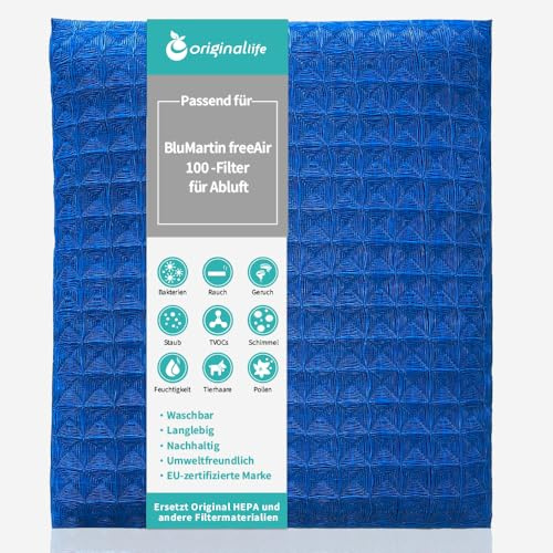 Waschbarer Filter für KWL (kontrollierte Wohnraumlüftung) bluMartin freeAir 100, Originallife ULTRA