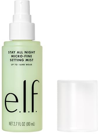 e.l.f. Stay All Night – Brume fixante microfine, spray hydratant et rafraîchissant pour 16 heures, végétalien et sans cruauté envers les animaux, 80 ml