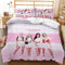 WZSZSA Bettwäsche Bettbezug Set 135x200cm 3D Druck Blackpink mit Reißverschluss Mikrofaser Bequeme Hypoallergener Bettbezüge 3 Teilig und 2 Kissenbezug