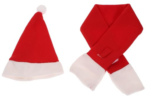 2 StüCk WeihnachtsmüTzen FüR Haustiere - NikolausmüTze Mit Schal FüR Bearded Dragon Und Andere Haustiere - Perfektes KostüM FüR Weihnachtsfeiern