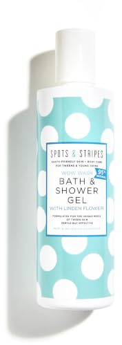 Spots & Stripes - Wow Wash Bath & Shower Gel for Girls, a Delicious-Smelling, Natural Kids Body Wash that Gently Cleans Young Bodies, Sulphate-Free and Moisturising, with Coconut and Vanilla (250ml)