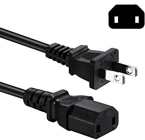 SISSFO 4FT Power Cord for Sony PS4 Pro, Xbox One, Xbox 360, Black, Male-to-Female, 18 AWG x 2C, 10A 125V, UL Listed, 30 Days Money Refund, 12 Months Free Replacement