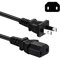 SISSFO 4FT Power Cord for Sony PS4 Pro, Xbox One, Xbox 360, Black, Male-to-Female, 18 AWG x 2C, 10A 125V, UL Listed, 30 Days Money Refund, 12 Months Free Replacement