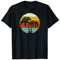 Vintage Sonnenuntergang mit Palme Retro Look T-Shirt