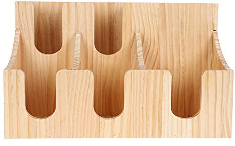 TOPBATHY 1pc Paper Cup Storage Rack Wooden Water Cup Dispenser Wooden Paper Cup Shelf Wooden Tissue Container Straw Holder Chopsticks Dispenser Straw Container Log Cup Lid Storage Supplies