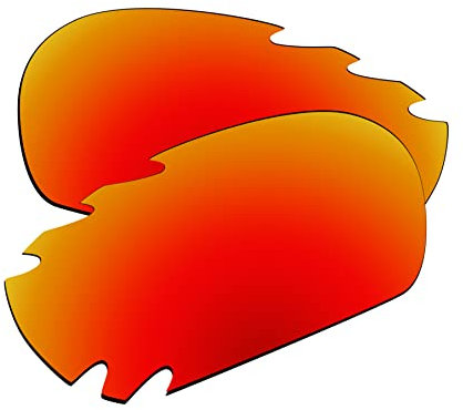 EZReplace Verres de rechange pour lunettes de soleil Oakley Racing Jacket Vented (verres polarisés)., Rouge vif, taille unique