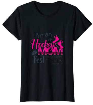 Hockey Mom Design Geschenk T-Shirt