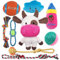 Sundrawy Jouets pour Petits Chiens Jouets pour Chiots en Peluche en Peluche, Cordes Interactives avec Balle Jouets pour Animaux pour L'entraînement À La Dentition Cadeau d'anniversaire (Vache Pro)