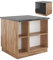 Vicco Isla de Cocina Fame-Line, Antracita Brillo Intenso/Roble Dorado eléctrico, 90 cm con cajón, sin encimera