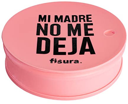 Fisura – Tapa vasos antidroga. Protector de bebida original Cubierta para bebidas reutilizable. Protección de vaso antiderrame hecho de silicona BPA free. (1 unidad, Mi madre, Rosa)