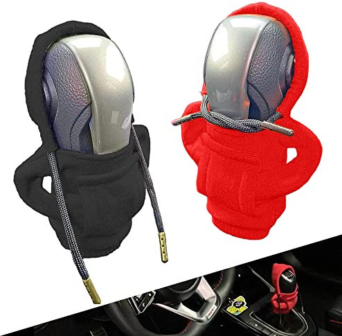 RURIZHONGTIAN 2 Stück Schalthebel Hoodie, Schaltknauf Abdeckung, Schaltknauf überzug, Lustige Hoodies Schaltknaufschutz Für Auto