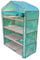 Extra Wide 4 Tier Wooden Mini Greenhouse with Reinforced Cover