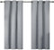 Ystyle Rideau Occultant 100% Effet Lin, Rideau Thermique Isolant Anti Froid Et Chaleur 2 Pièces, 117×137 Rideau Phonique Anti Bruit, Rideaux Moderne Chambre Maison Salon À Oeillets, Gris Clair