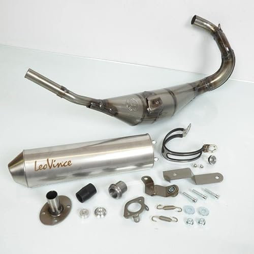 Pot d échappement Leovince pour Moto Derbi 50 Senda Drd X-Treme 2004 à 2017 3408N / HM V6 inox passage bas Neuf