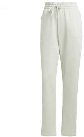 adidas Damen Essentials SMALL Logo Feel Cozy Open Hem Pant, Linen Green, M