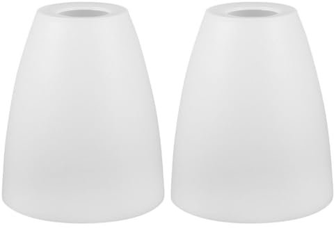 Veemoon 2 Pièces Abat-jour en Plastique Blanc Cylindrique Rustique à Tête Plate pour Lampe de Chevet et Montage Mural - Petites Chambres